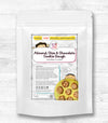 Photo of Fusspot & Foodie's almond chia cookie dough pack on a white wooden background.